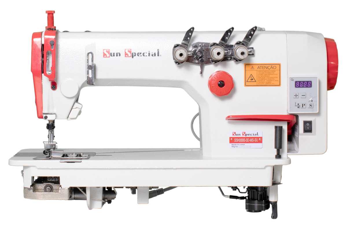 Máquina Costura Industrial Reta Ponto Corrente 03 Agulhas SSH3800-3D-MS-SU 220V - Sun Special