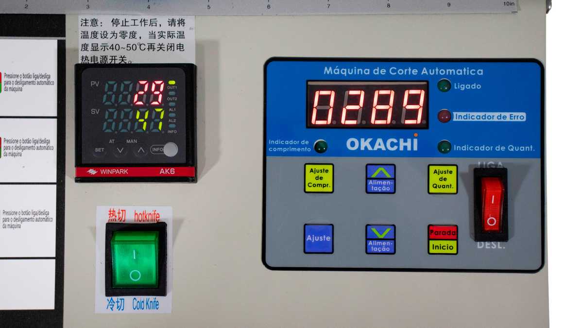 Máquina Corte de Fita Quente e Frio 100mm OK-130LR 220V - Okachi