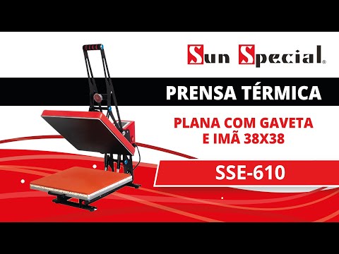 Prensa Térmica Plana Gaveta Imã 38X38cm SSE-610 220v - Sun Special